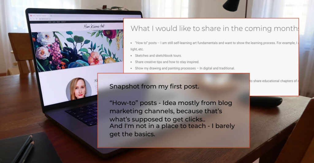 Snapshot of my old blog when authentic writing was hard.