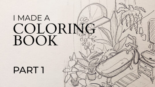 Sketch of an Idea for Coloring Book Page