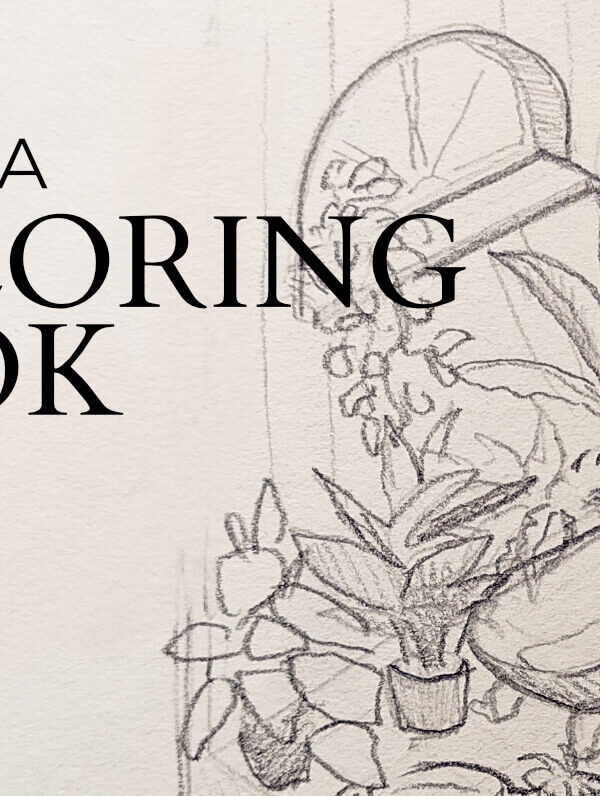 Sketch of an Idea for Coloring Book Page