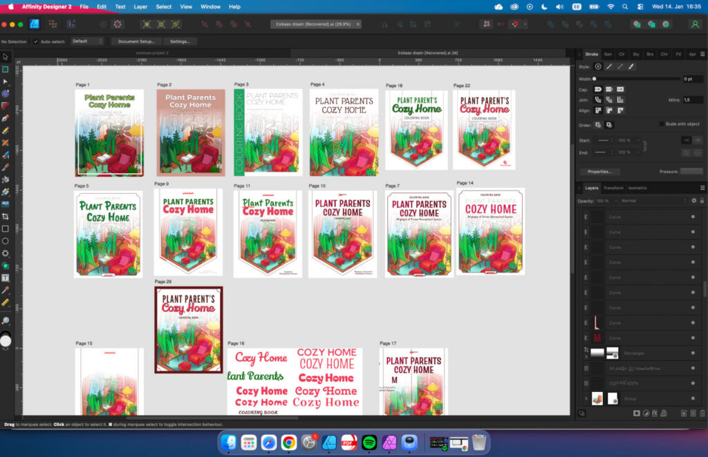 KDP Coloring Books cover development.